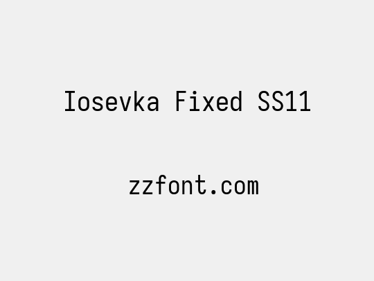 Iosevka Fixed SS11