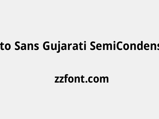Noto Sans Gujarati SemiCondensed