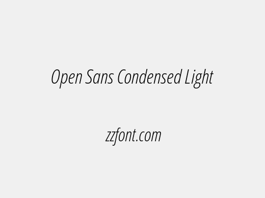 Open Sans Condensed Light