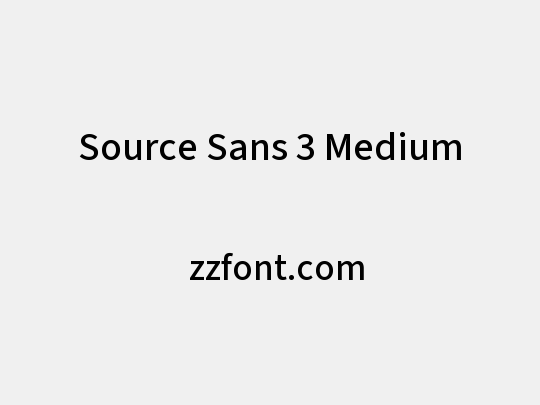 Source Sans 3 Medium