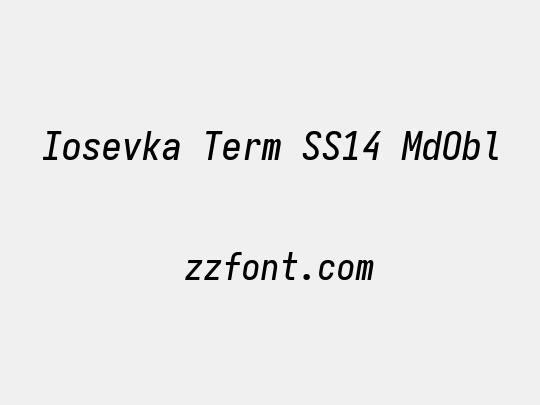 Iosevka Term SS14 MdObl