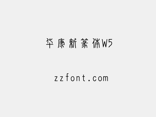 华康新篆体W5
