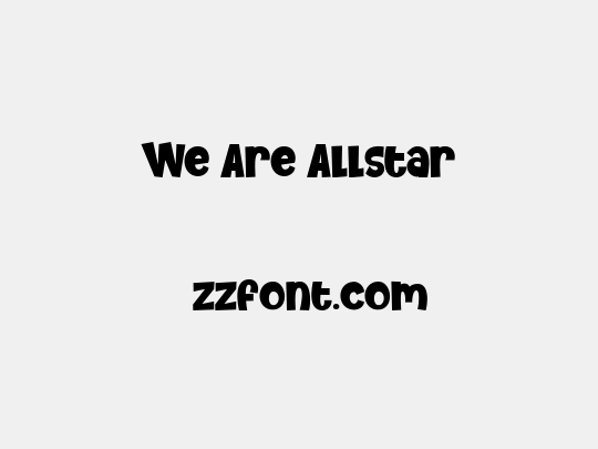 We Are Allstar