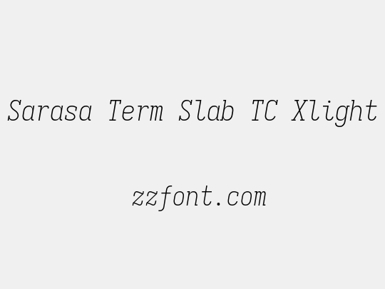 Sarasa Term Slab TC Xlight