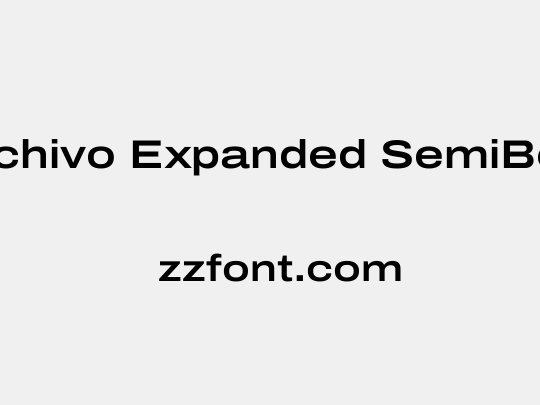 Archivo Expanded SemiBold