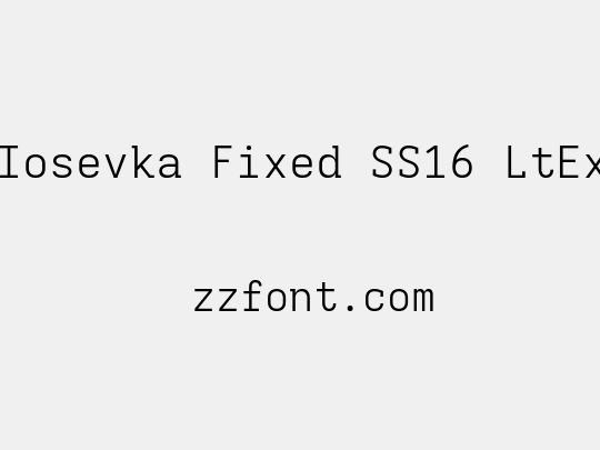 Iosevka Fixed SS16 LtEx