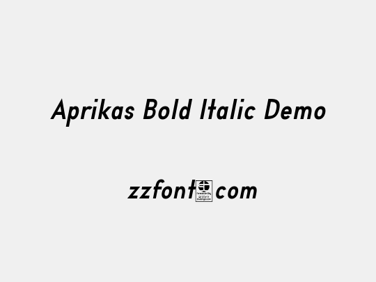 Aprikas Bold Italic Demo