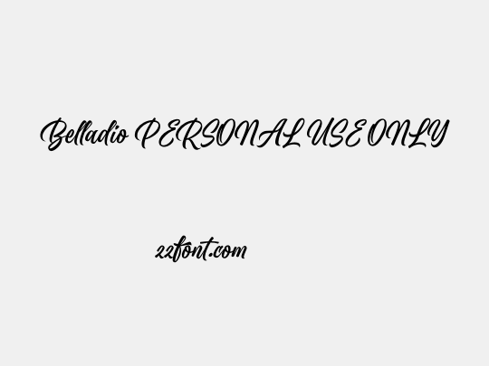 Belladio PERSONAL USE ONLY