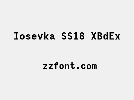 Iosevka SS18 XBdEx