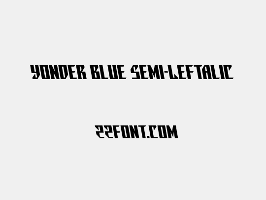 Yonder Blue Semi-Leftalic