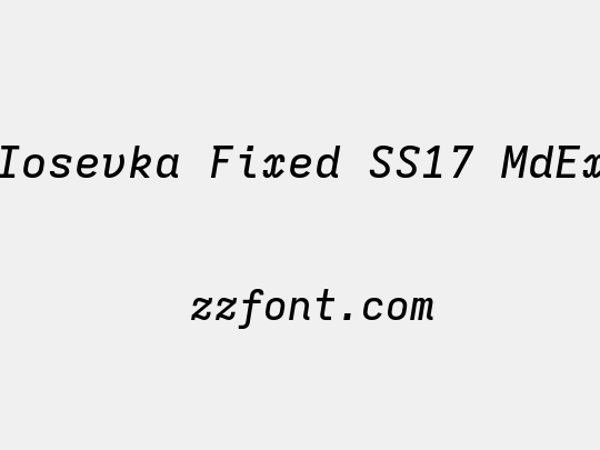 Iosevka Fixed SS17 MdEx