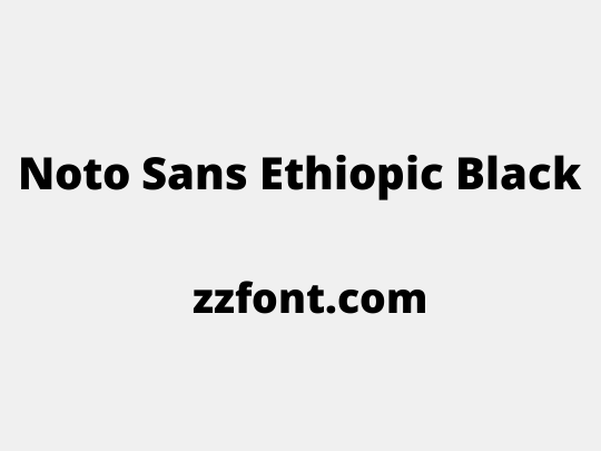 Noto Sans Ethiopic Black