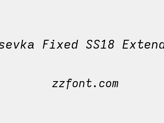 Iosevka Fixed SS18 Extended
