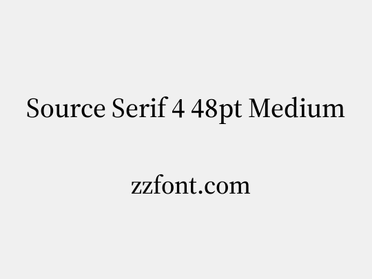 Source Serif 4 48pt Medium