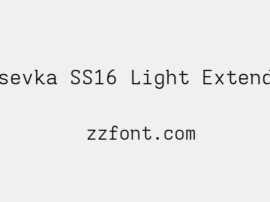 Iosevka SS16 Light Extended