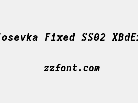 Iosevka Fixed SS02 XBdEx