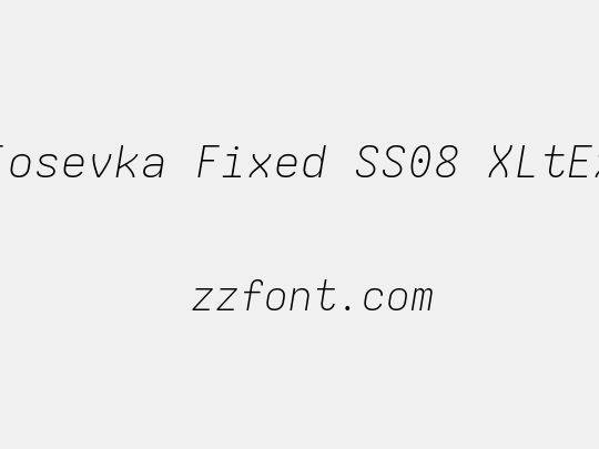 Iosevka Fixed SS08 XLtEx