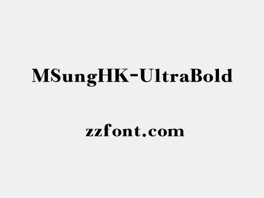 MSungHK-UltraBold