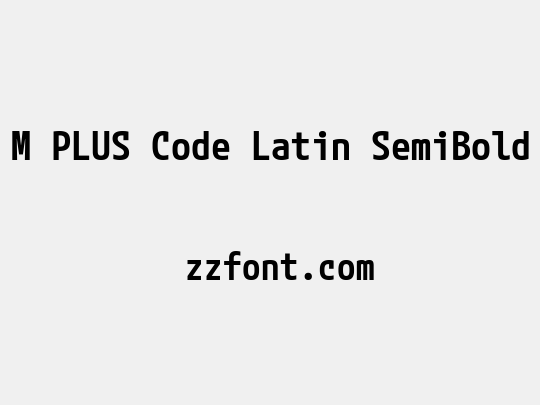 M PLUS Code Latin SemiBold