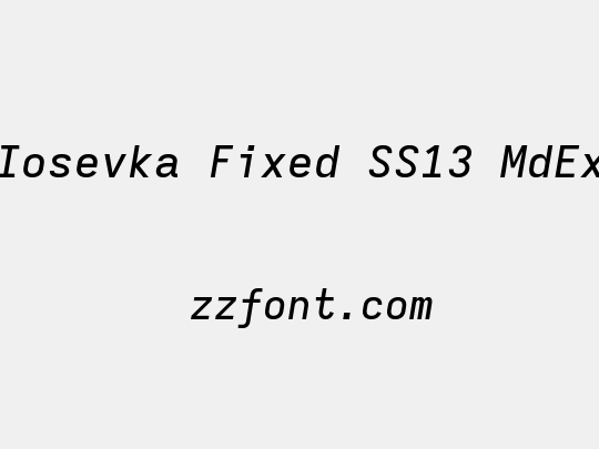 Iosevka Fixed SS13 MdEx