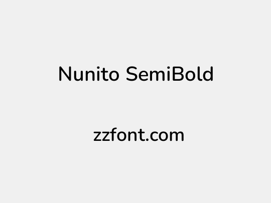 Nunito SemiBold