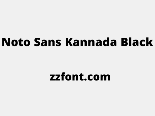 Noto Sans Kannada Black