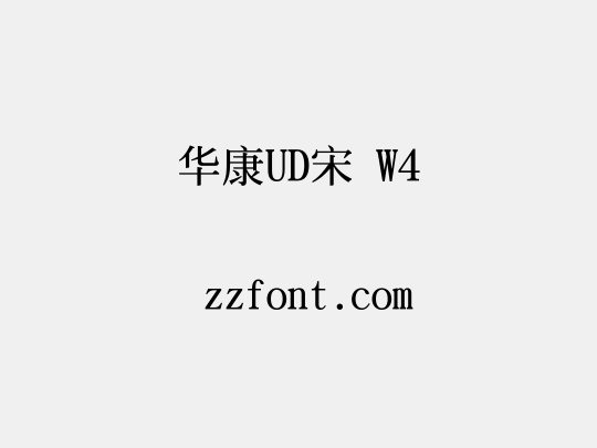 华康UD宋 W4