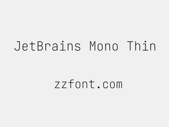 JetBrains Mono Thin