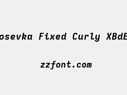 Iosevka Fixed Curly XBdEx