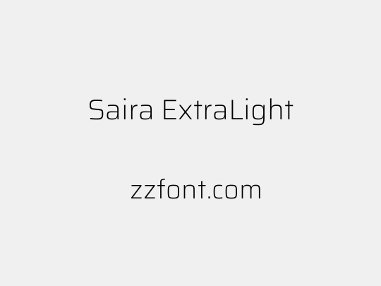 Saira ExtraLight