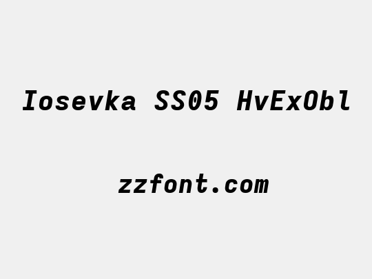Iosevka SS05 HvExObl