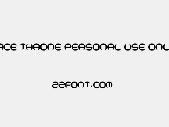 Space Throne PERSONAL USE ONLY Bd