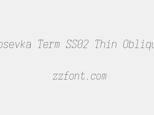 Iosevka Term SS02 Thin Oblique