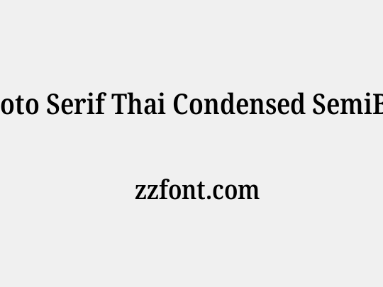 Noto Serif Thai Condensed SemiBold