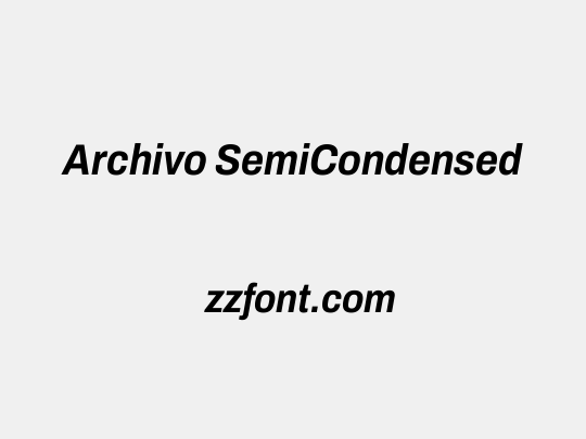 Archivo SemiCondensed