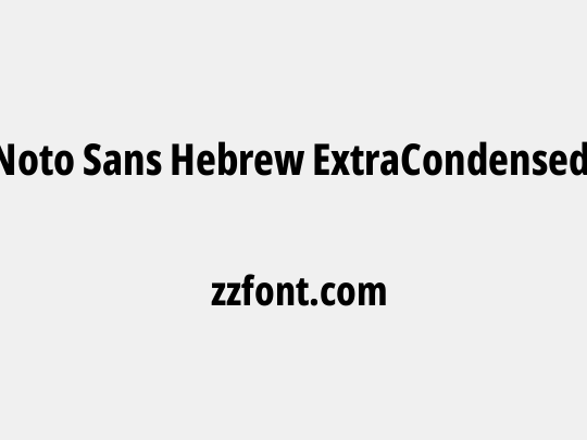Noto Sans Hebrew ExtraCondensed ExtraBold