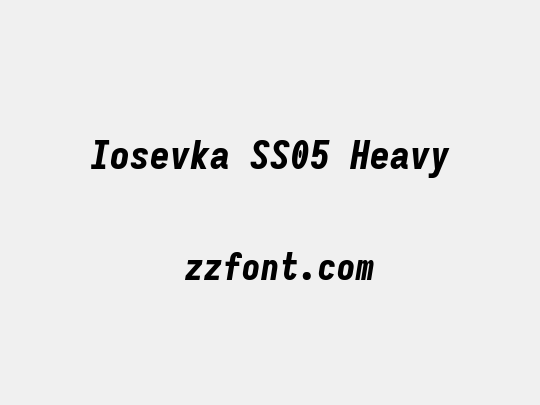 Iosevka SS05 Heavy