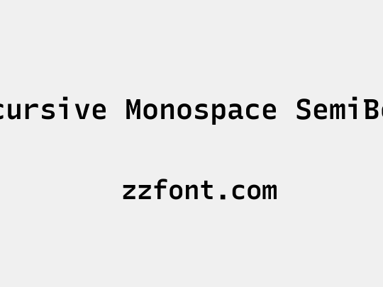 Recursive Monospace SemiBold