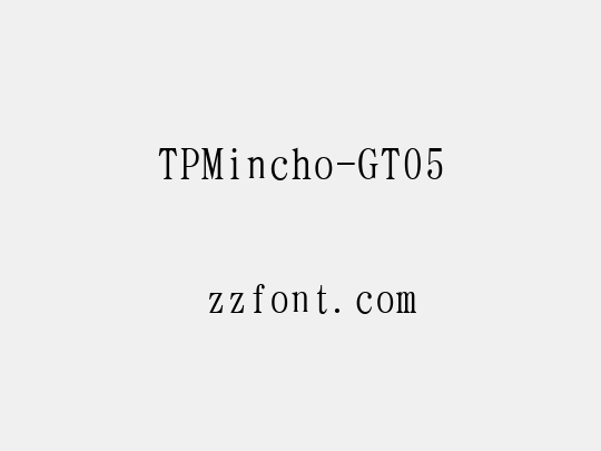 TPMincho-GT05
