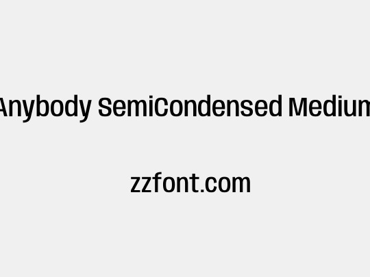 Anybody SemiCondensed Medium