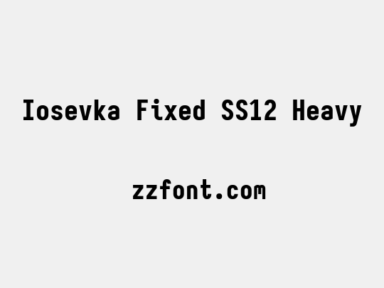 Iosevka Fixed SS12 Heavy