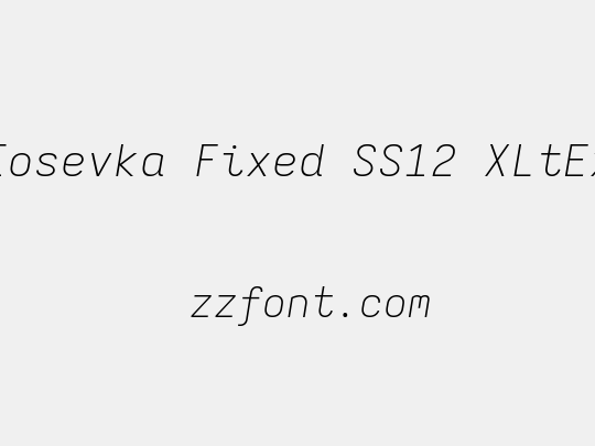 Iosevka Fixed SS12 XLtEx