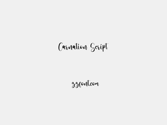 Carnation Script