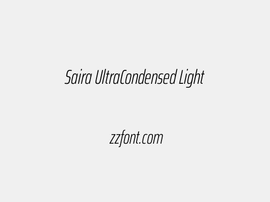 Saira UltraCondensed Light