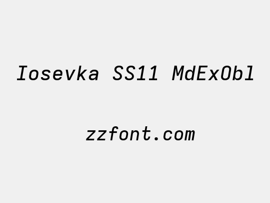 Iosevka SS11 MdExObl