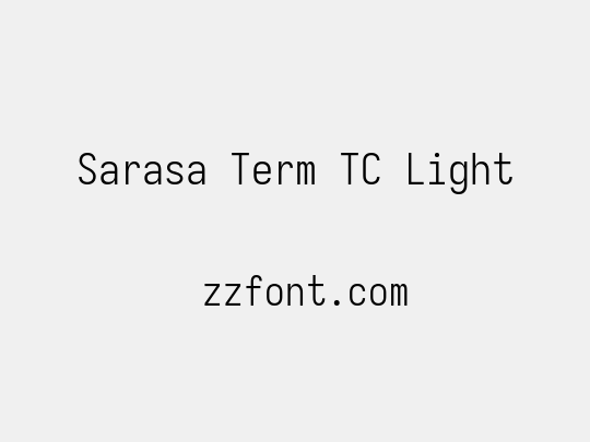 Sarasa Term TC Light