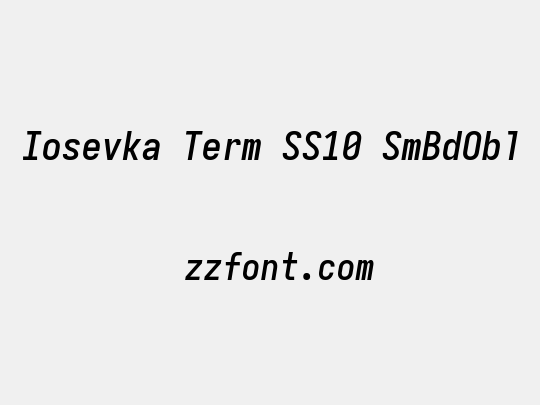 Iosevka Term SS10 SmBdObl