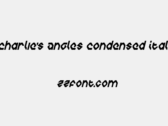 Charlie's Angles Condensed Italic