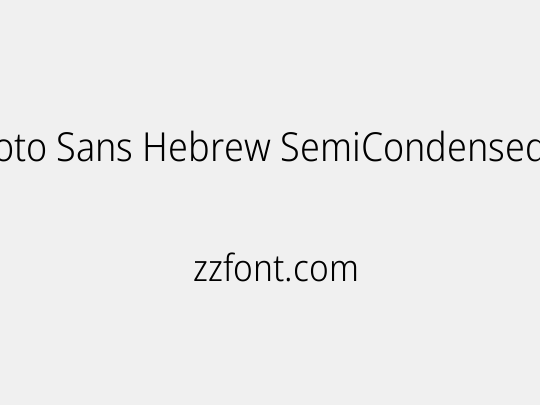 Noto Sans Hebrew SemiCondensed Light