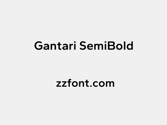 Gantari SemiBold